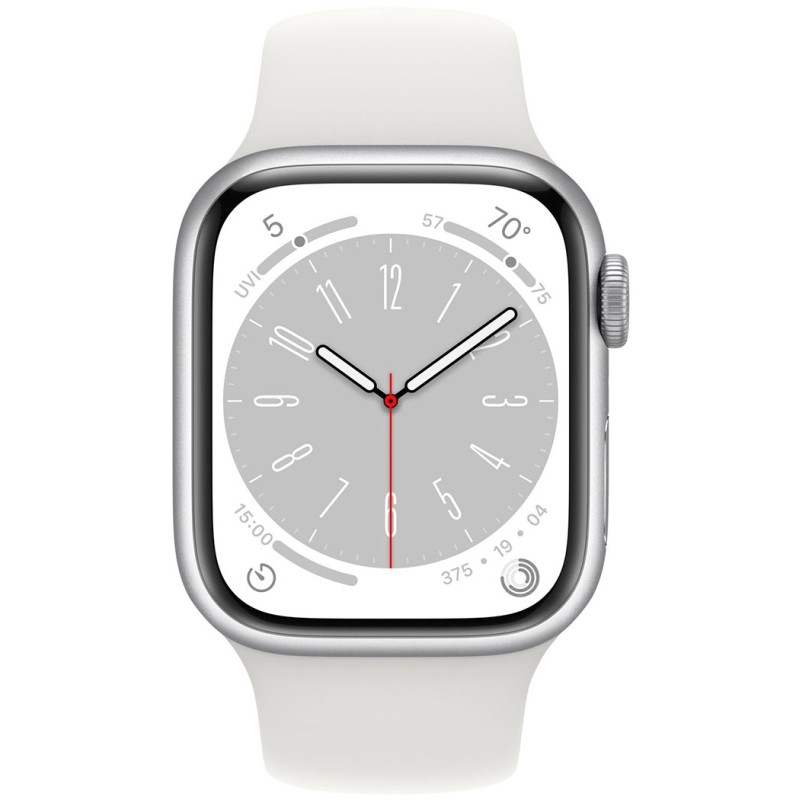Смартгодинник Apple Watch Series 8 GPS 41mm Silver Aluminium Case with White Sport Band