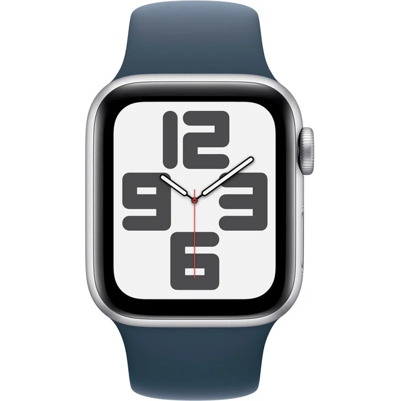 Смартгодинник Apple Watch SE GPS 40mm Silver Aluminium Case with Storm Blue Sport Band – M/L