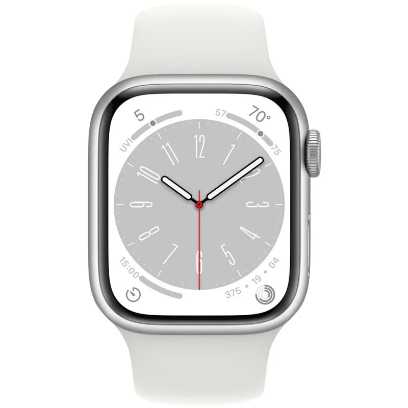 Смартгодинник Apple Watch Series 8 GPS 41mm Silver Aluminium Case with White Sport Band